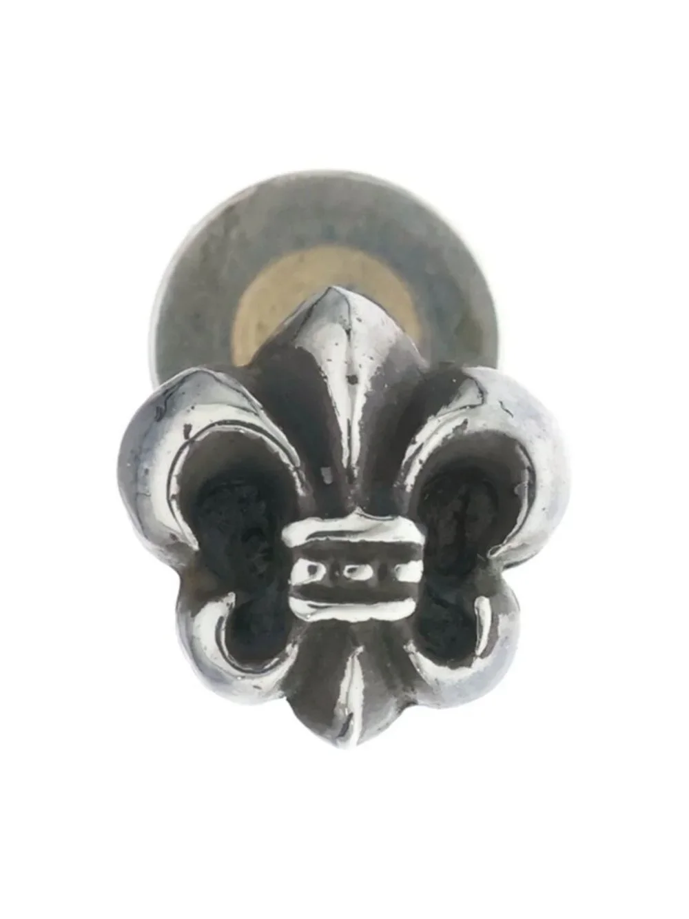 Chrome Hearts CO BS Flr BS Flare Stud Earrings Silver
